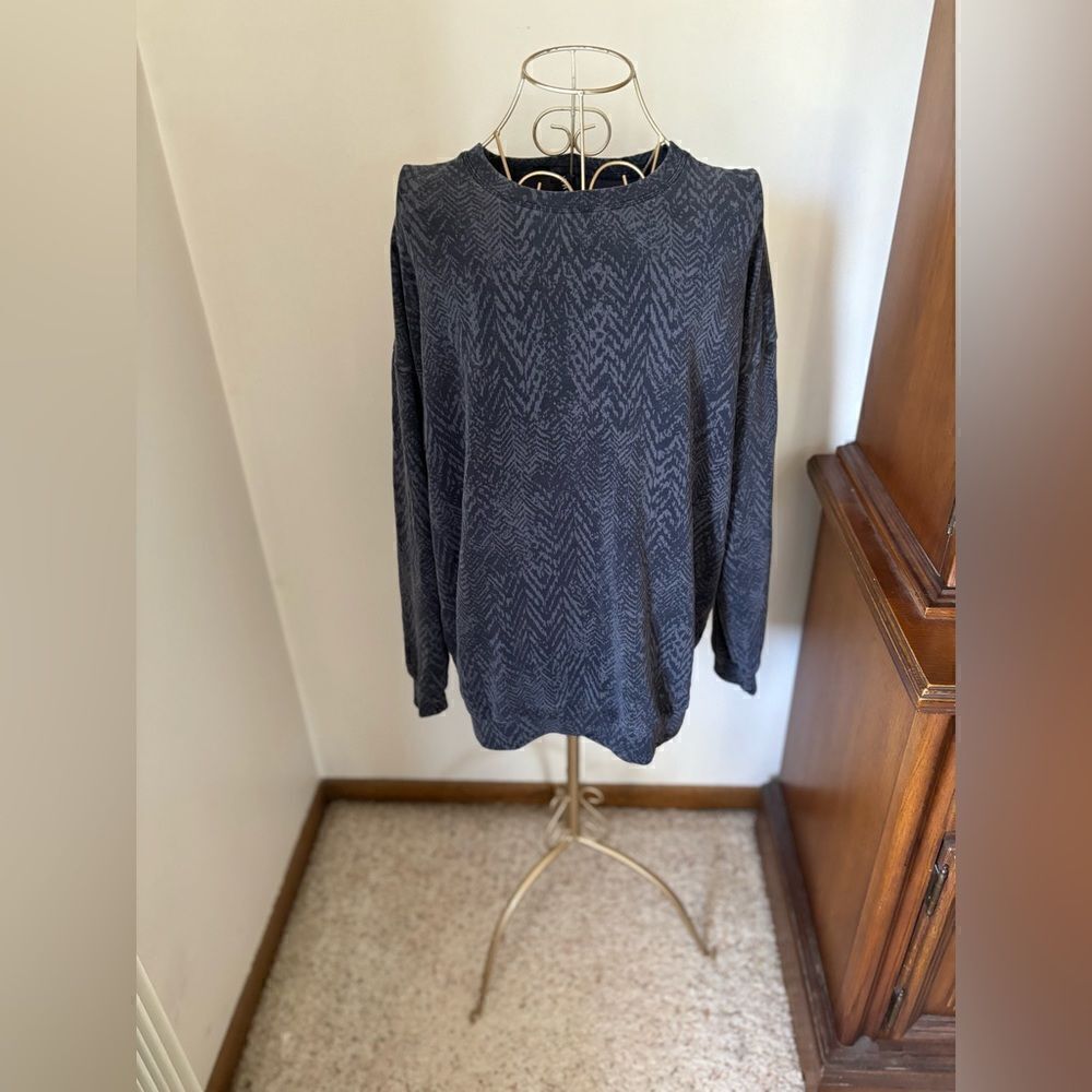 Athleta studio to street grey long sleeve sweatshirt M